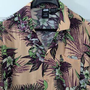 NWT - Star Wars Mandalorian Baby Yoda Grogu Floral Hawaiian Shirt
